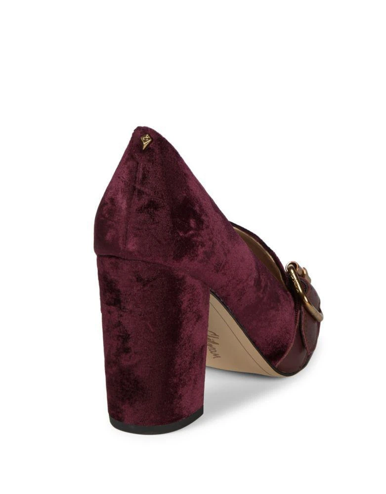 商品Sam Edelman|天鹅绒复古粗跟鞋,价格¥354,第3张图片详细描述