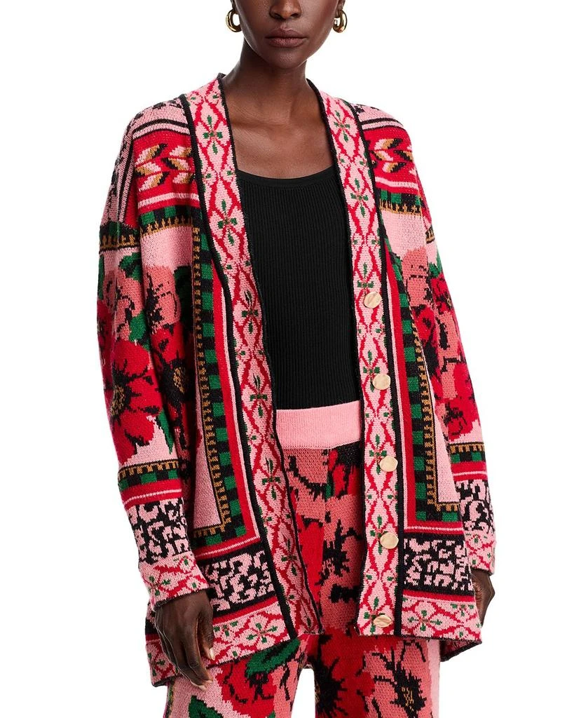 商品Farm Rio|Flower Tapestry Cardigan,价格¥1105,第1张图片