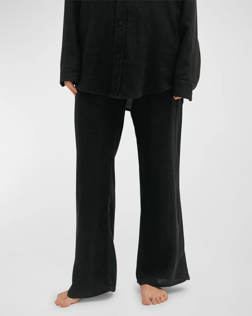 商品Desmond & Dempsey|Straight-Leg Linen Lounge Trousers,价格¥955,第2张图片详细描述