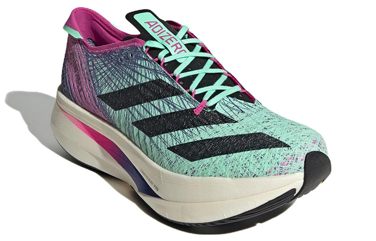 商品[国内直发] Adidas|adidas Adizero Prime X 舒适百搭 织物减震防滑耐磨轻便透气 低帮 碳板 马拉松跑步鞋 男女同款 绿紫红,价格¥1220,第4张图片详细描述