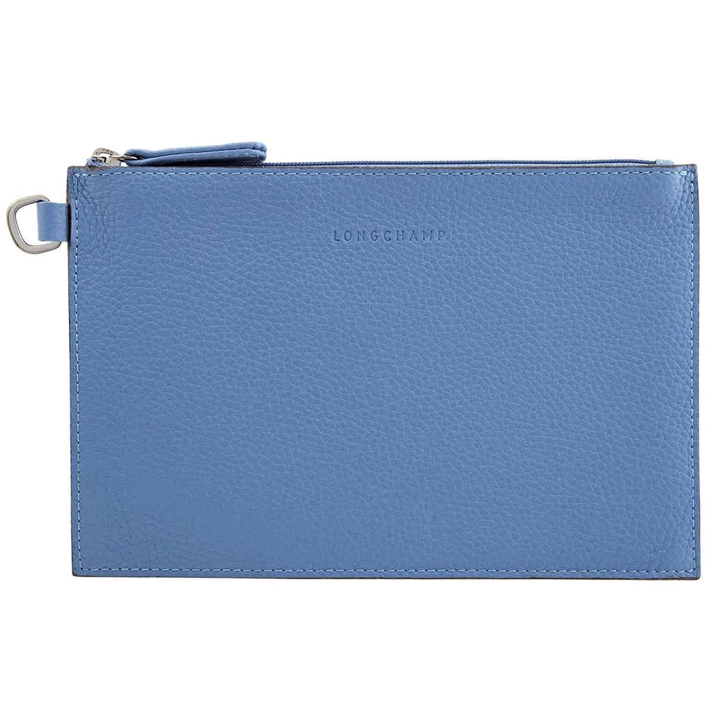 商品Longchamp|Longchamp Roseau Essential Leather Pouch - Blue,价格¥673,第2张图片详细描述