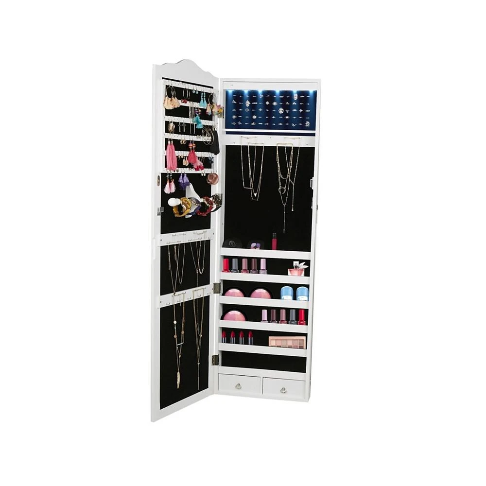商品Mind Reader|Wall Mount Jewelry Organizer Shelf, Lockable Cabinet with Hangers, 48.75",价格¥2086,第5张图片详细描述