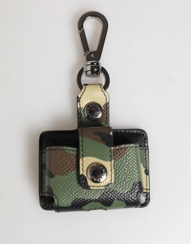 商品Dolce & Gabbana|Dolce & Gabbana Multicolor Camouflage Leather Metal Accessory  Airpods Case,价格¥1625,第1张图片