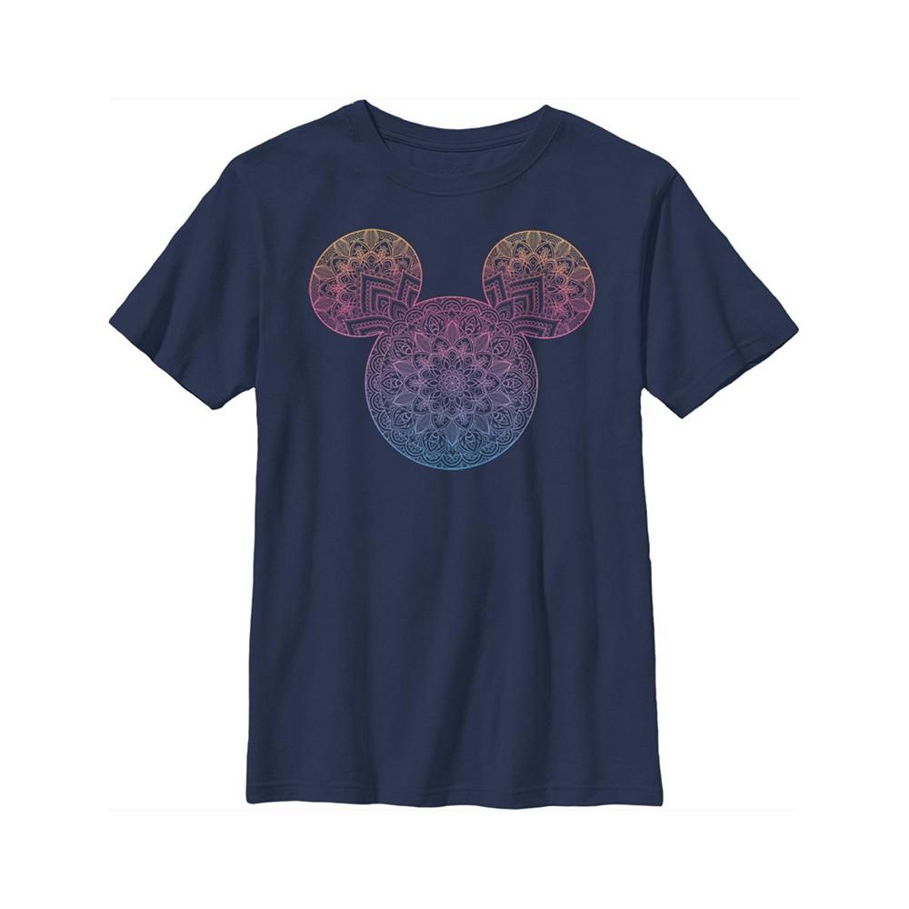 Boy's Mickey & Friends Mickey Mouse Mandala Silhouette  Child T-Shirt商品第1张图片规格展示