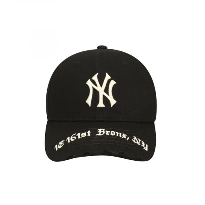 【享贝家】ZY-  MLB 哥特字母刺绣NY大标软顶棒球帽 遮阳鸭舌帽 男女同款 黑色 3ACPKP02N-50BKS-FREE 商品