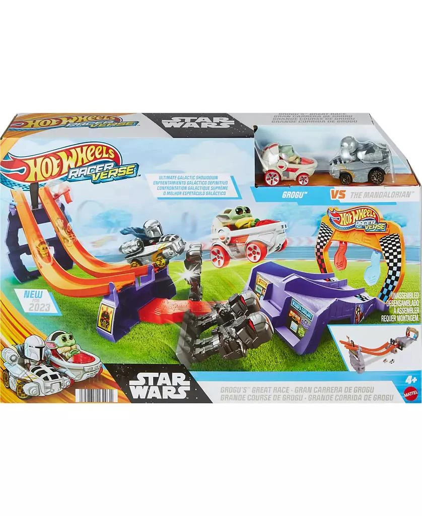 商品Hot Wheels|Racerverse, Star Wars Track Set with 2 Hot Wheels Racers Inspired By Star Wars - Grogu and The Mandolorian,价格¥202,第2张图片详细描述