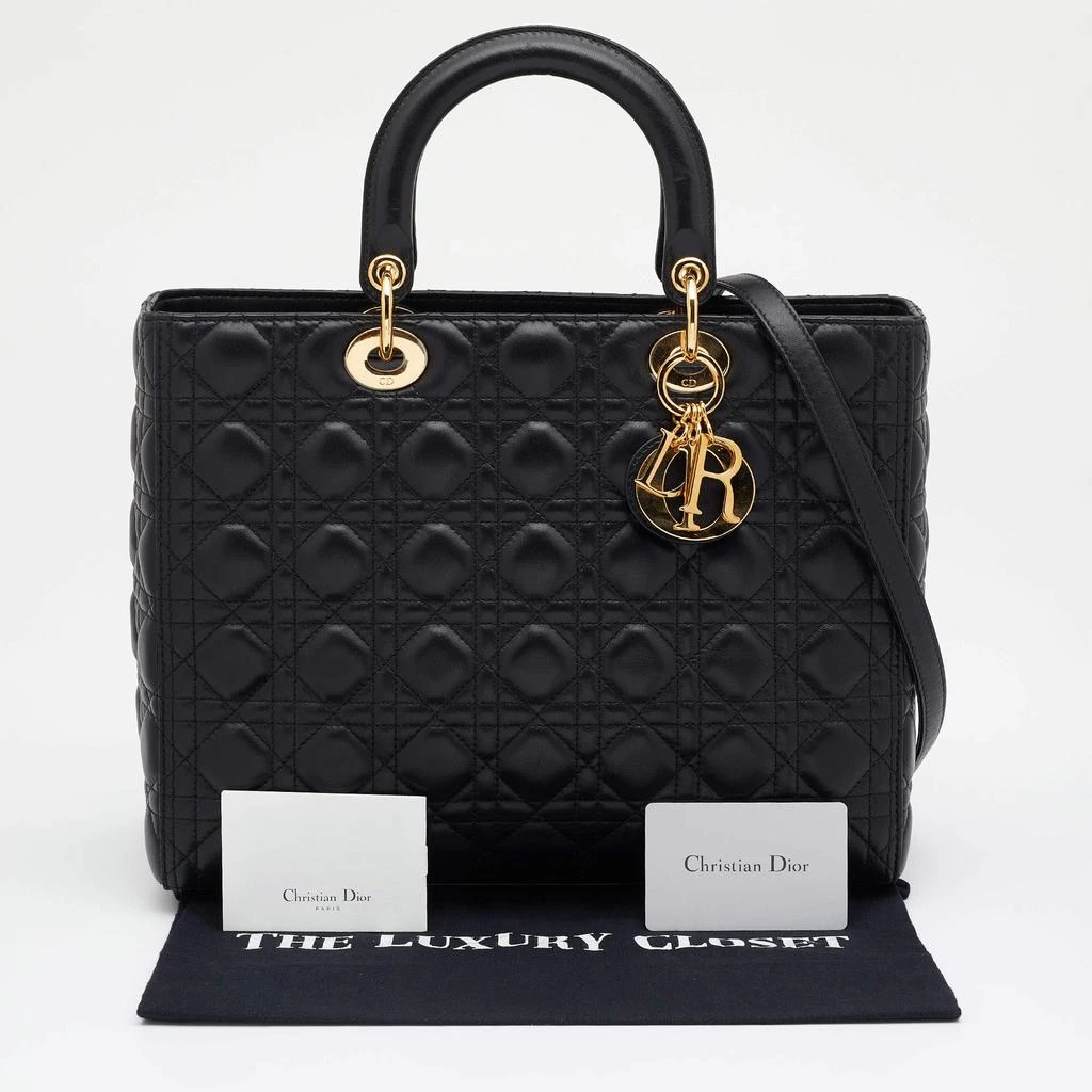 Dior Black Cannage Leather Large Lady Dior Tote 商品