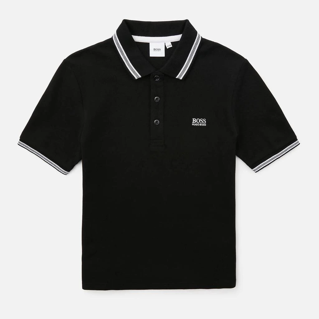 商品Hugo Boss|Hugo Boss Boys' Classic Short Sleeve Polo - Black,价格¥312,第1张图片