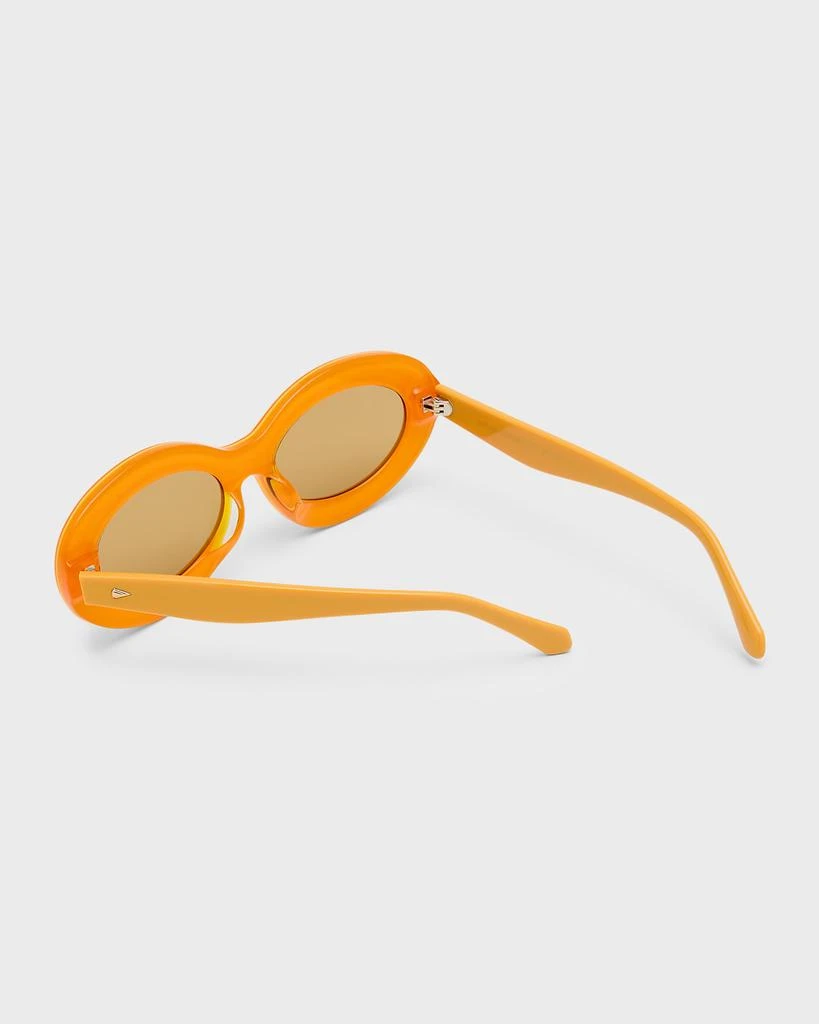 商品KAREN WALKER|Monochrome Acetate Oval Sunglasses,价格¥1539,第2张图片详细描述