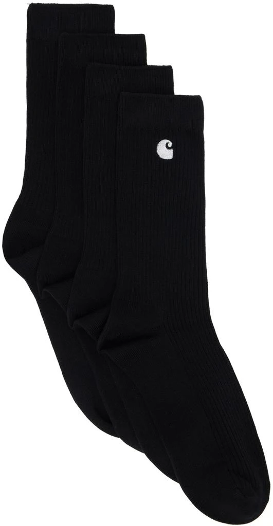 商品Carhartt WIP|Two-Pack Black Madison Socks,价格¥349,第1张图片