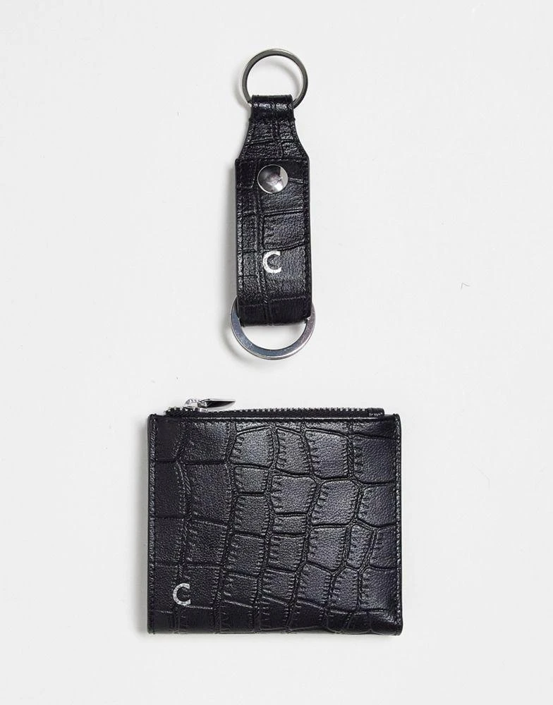 商品ASOS|ASOS DESIGN leather keyring and wallet set with C initial,价格¥102,第4张图片详细描述