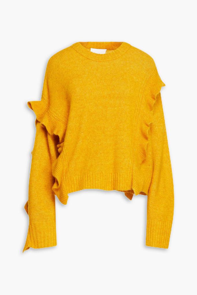 Ruffled brushed knitted sweater商品第1张图片规格展示