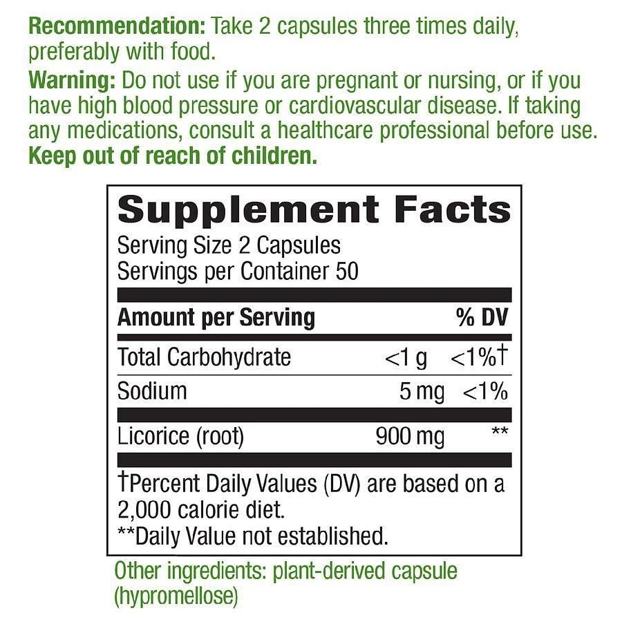 商品Nature's Way|Licorice Root Capsules,价格¥100,第2张图片详细描述