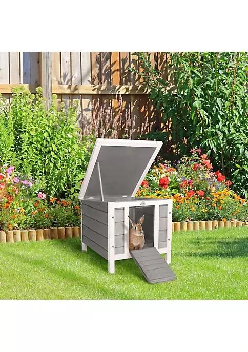 商品belk|Small Wooden Rabbit Hutch Guinea Pig House Dog Cage With Openable And Waterproof Roof Grey,价格¥587,第3张图片详细描述