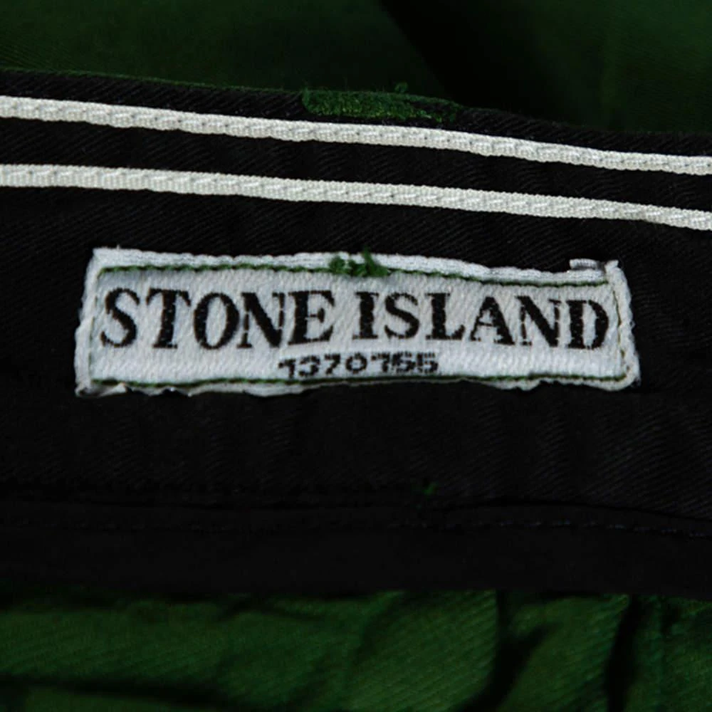 商品[二手商品] Stone Island|Stone Island Green Stretch Cotton Regular Fit Trousers L,价格¥813,第5张图片详细描述