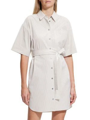 商品Theory|Stripe Belted Shirt Dress,价格¥1163,第1张图片