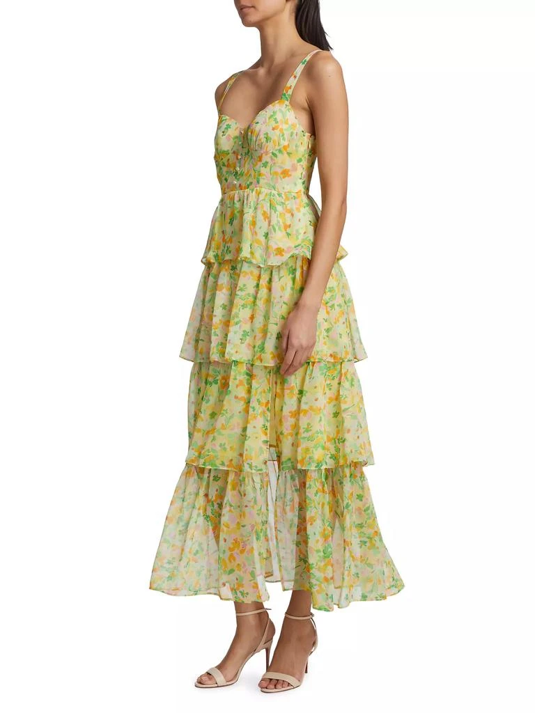 商品ASTR|Midsummer Tiered Floral Maxi Dress,价格¥756,第4张图片详细描述