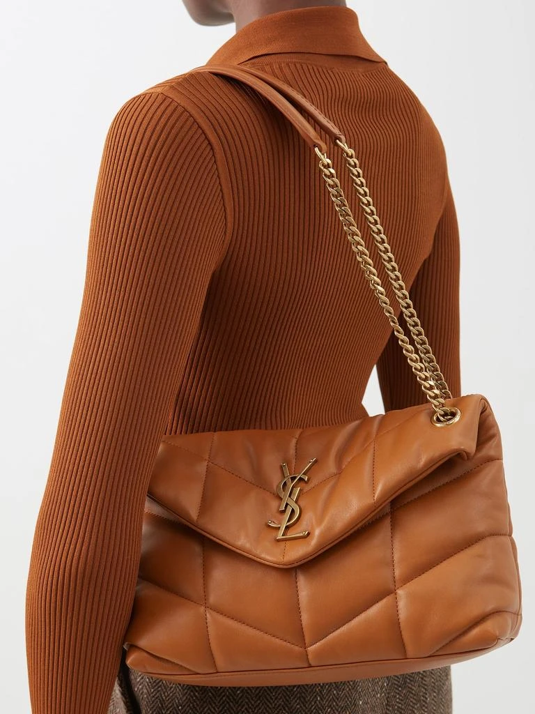 商品Yves Saint Laurent|Puffer small YSL-logo padded leather shoulder bag,价格¥26642,第3张图片详细描述