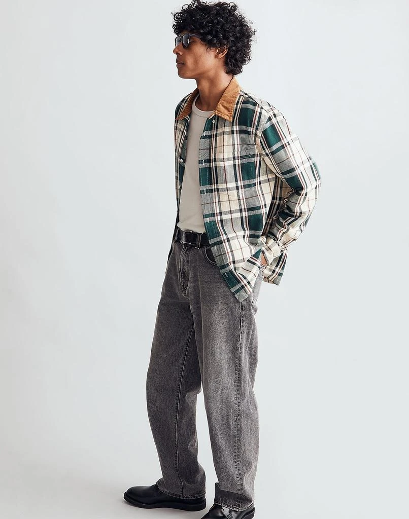 商品Madewell|Corduroy-Collar Easy Long-Sleeve Shirt in Plaid,价格¥525,第2张图片详细描述