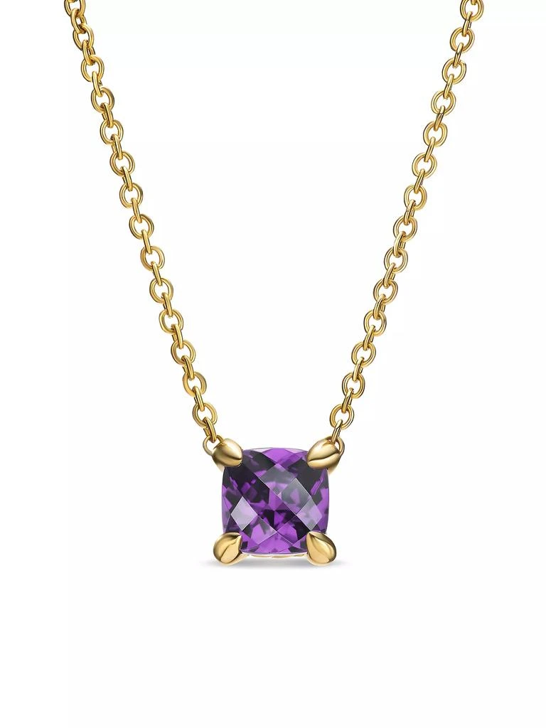 商品David Yurman|Micro Chatelaine Pendant Necklace in 18K Yellow Gold,价格¥5985,第1张图片