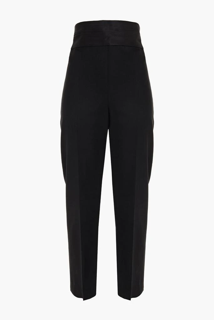 商品Oscar de la Renta|Faille-paneled wool-blend twill straight-leg pants,价格¥1934,第3张图片详细描述
