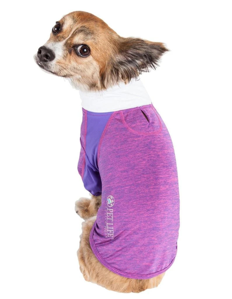 Pet Life  Active 'Chewitt Wagassy' 4-Way-Stretch Yoga Fitness Long-Sleeve Dog T-Shirt 商品