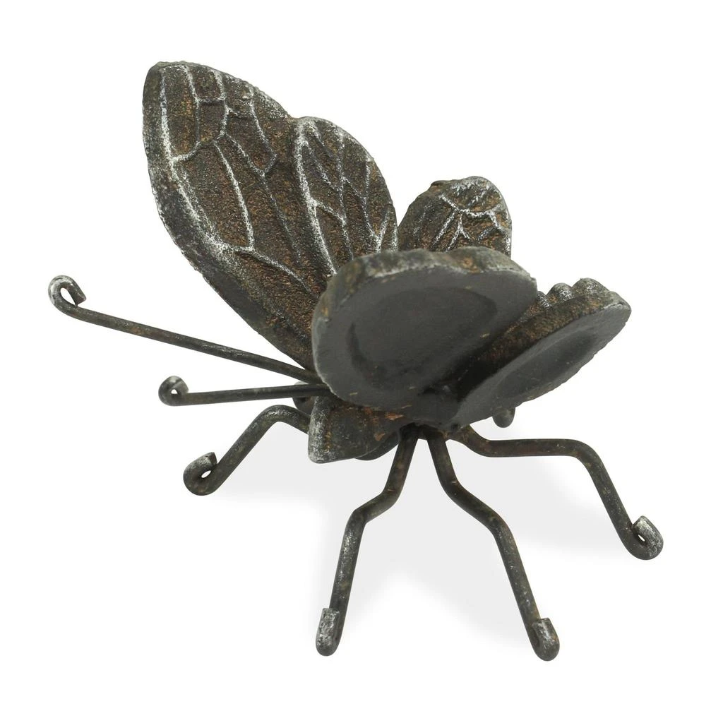 商品Homezia|4" Rustic Black Cast Iron Textured Butterfly Sculpture,价格¥337,第4张图片详细描述