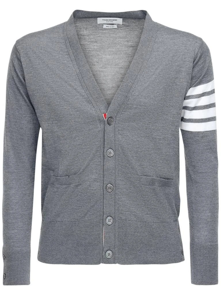 商品Thom Browne|Intarsia Stripes Wool Cardigan,价格¥8377,第1张图片