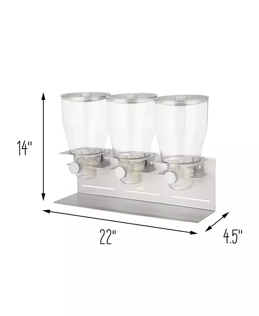 商品Honey Can Do|Zevro by Commercial Plus Triple Canister Cereal Dispenser,价格¥1388,第3张图片详细描述