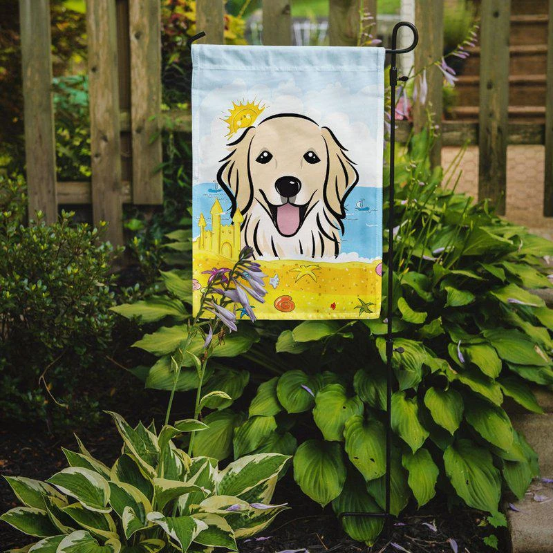 商品Caroline's Treasures|Golden Retriever Summer Beach Garden Flag 2-Sided 2-Ply,价格¥137,第2张图片详细描述