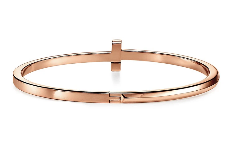 商品[国内直发] Tiffany & Co.|蒂芙尼 T1系列 窄式 玫瑰金 18K 手镯 男女同款情侣款,价格¥27144,第6张图片详细描述