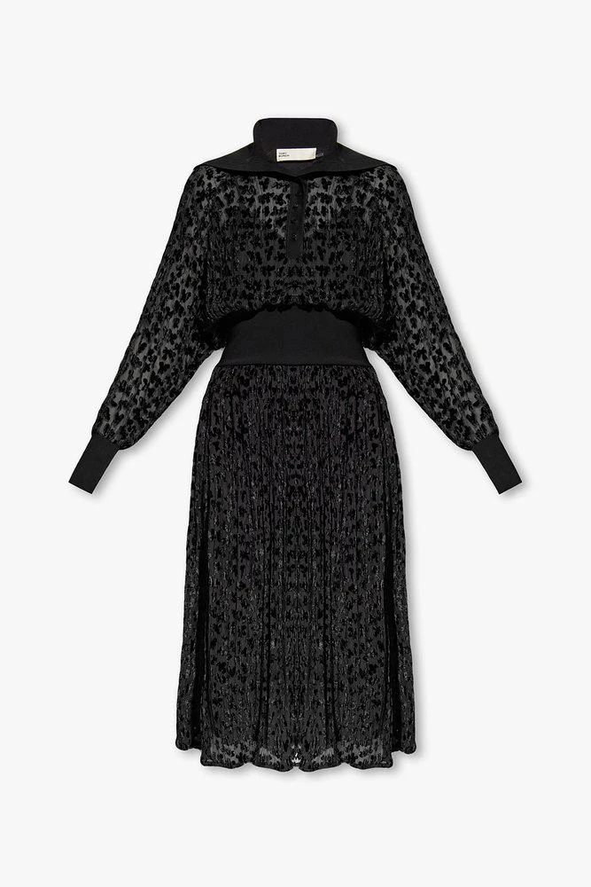 商品Tory Burch|Tory Burch Buttoned Collar Velvet Trimmed Dress,价格¥3007,第1张图片