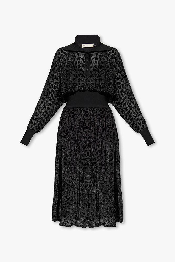 商品Tory Burch|Tory Burch Buttoned Collar Velvet Trimmed Dress,价格¥5461,第1张图片