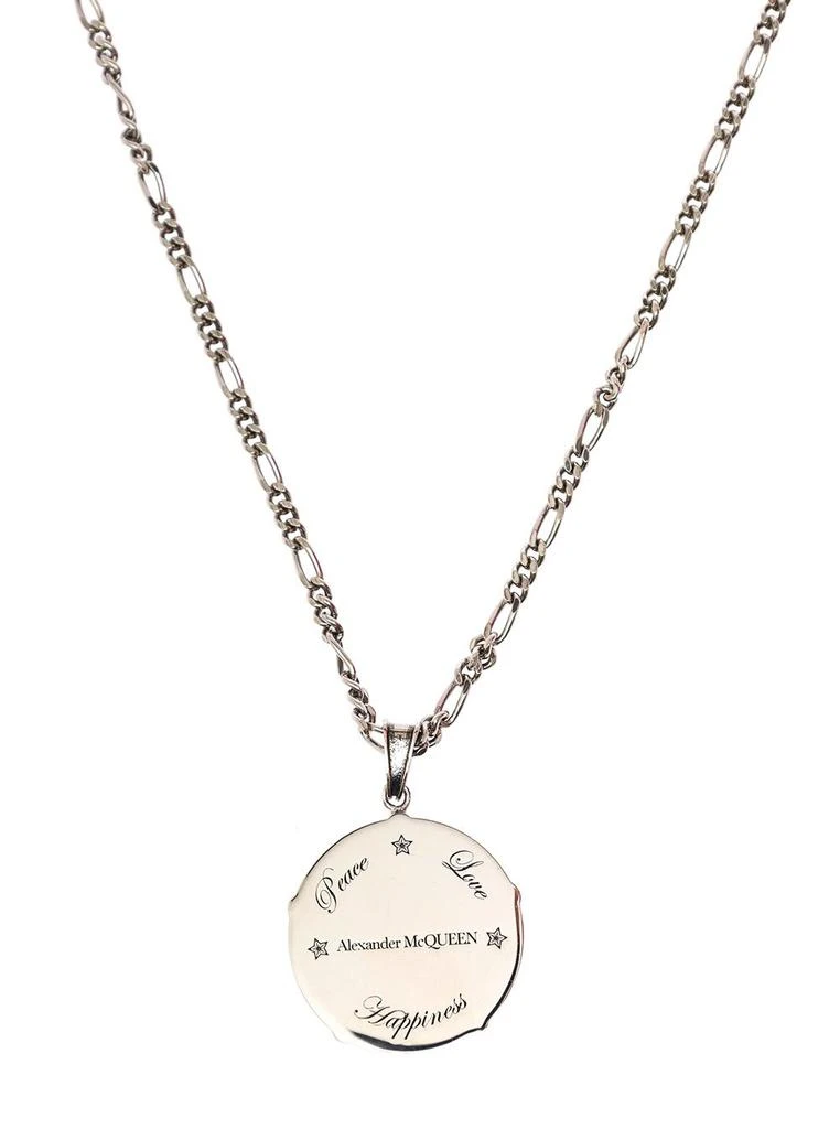 商品Alexander McQueen|Alexander McQueen Slogan Engraved Necklace,价格¥1781,第2张图片详细描述