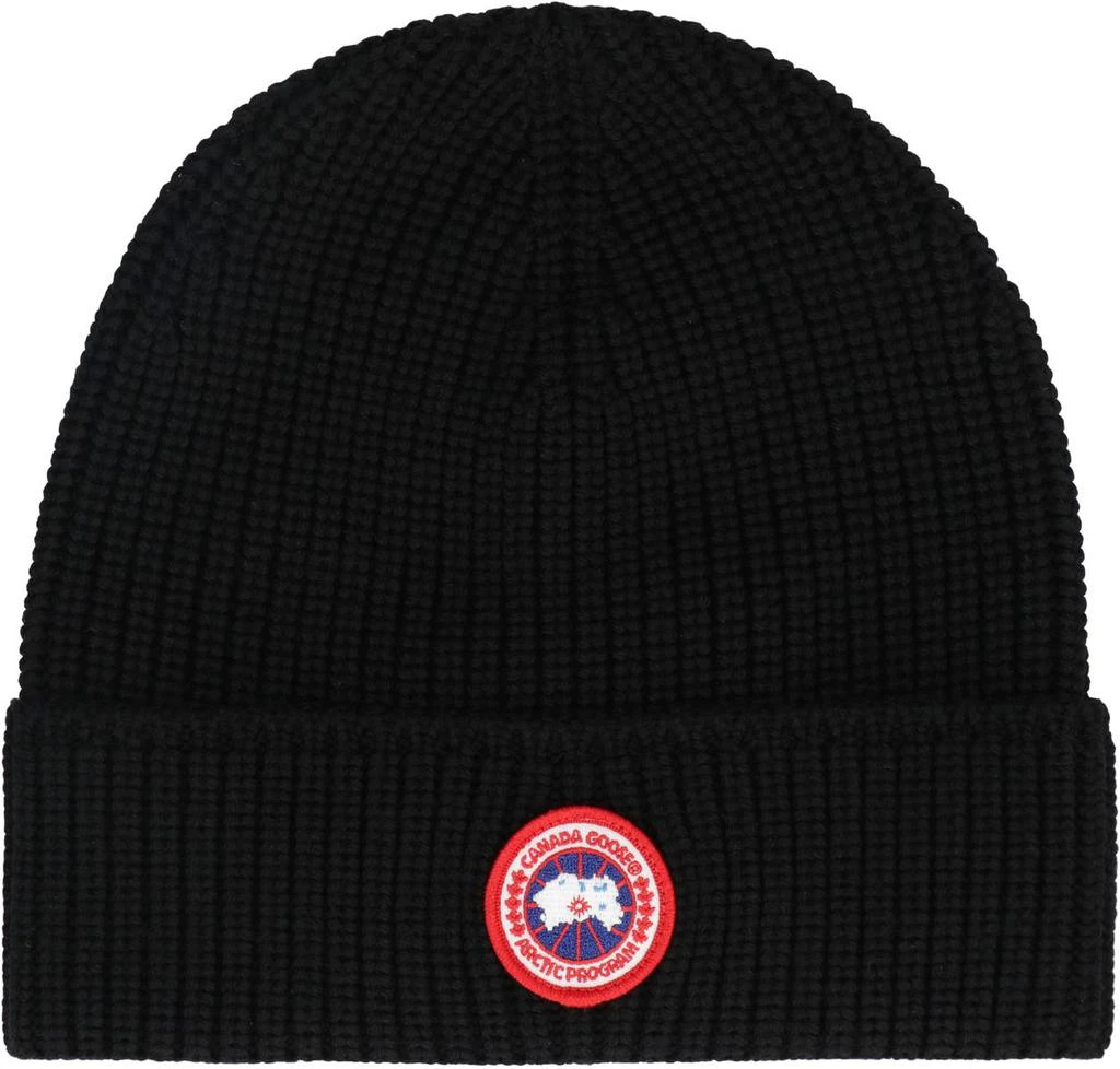 商品Canada Goose|CANADA GOOSE ARTIC DISC RIBBED KNIT BEANIE,价格¥1411,第2张图片详细描述