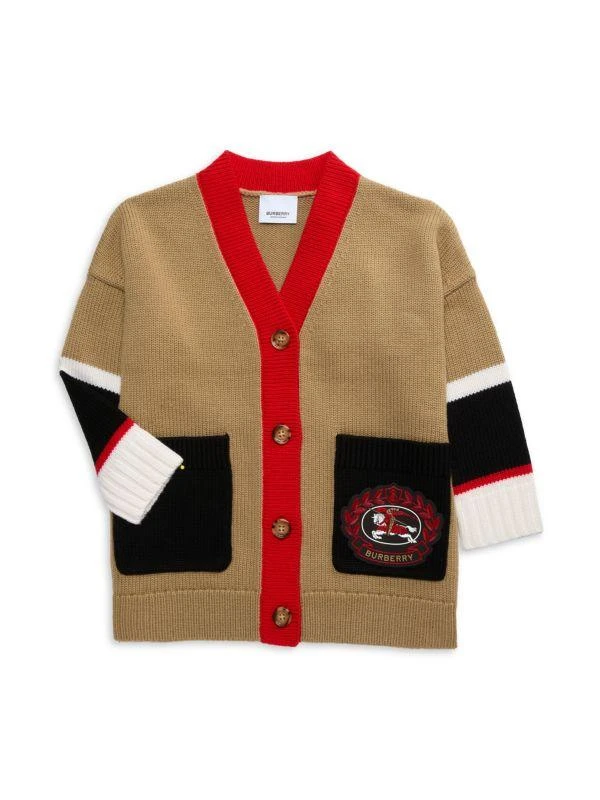 商品Burberry|Little Boy's & Boy's Wool Cardigan,价格¥2959,第1张图片