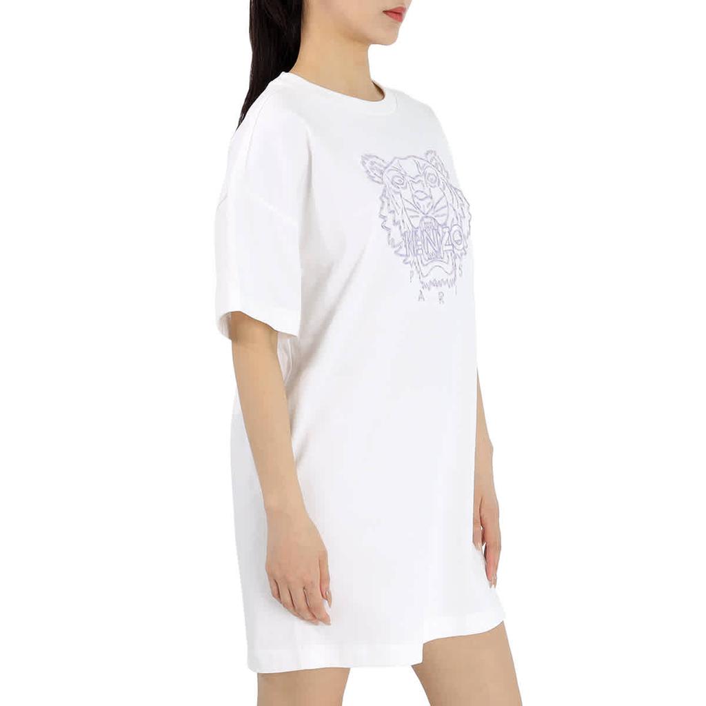 Kenzo Ladies White Tiger Logo Cotton Jersey T-shirt Dress, Size Small商品第2张图片规格展示