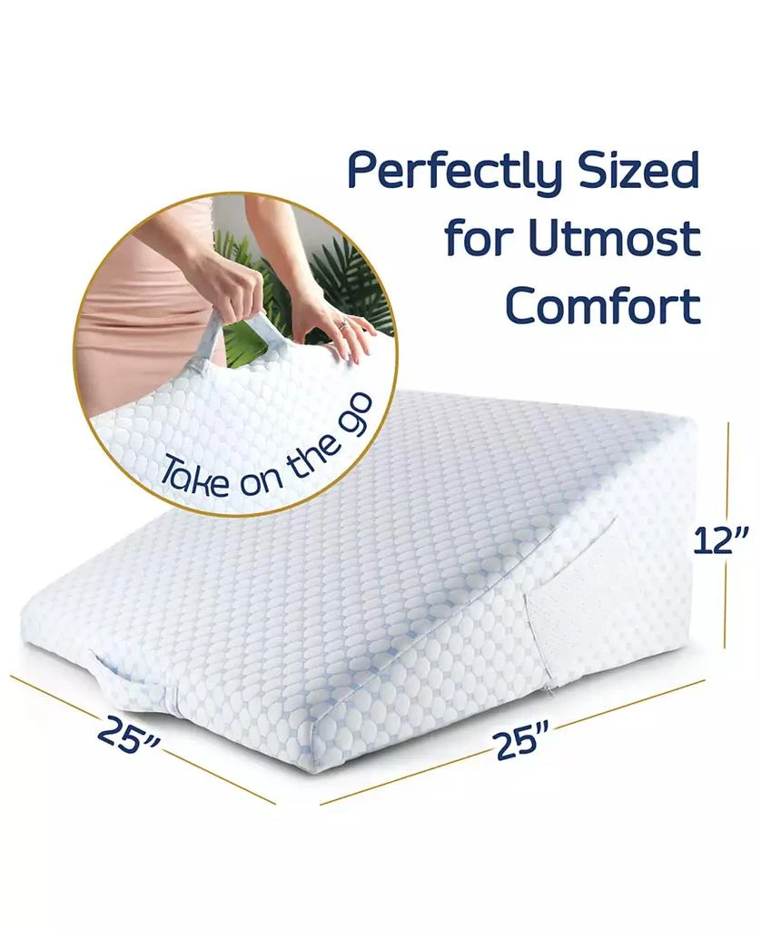 12" Cooling Foam Wedge Pillow with Bolster Pillow 商品