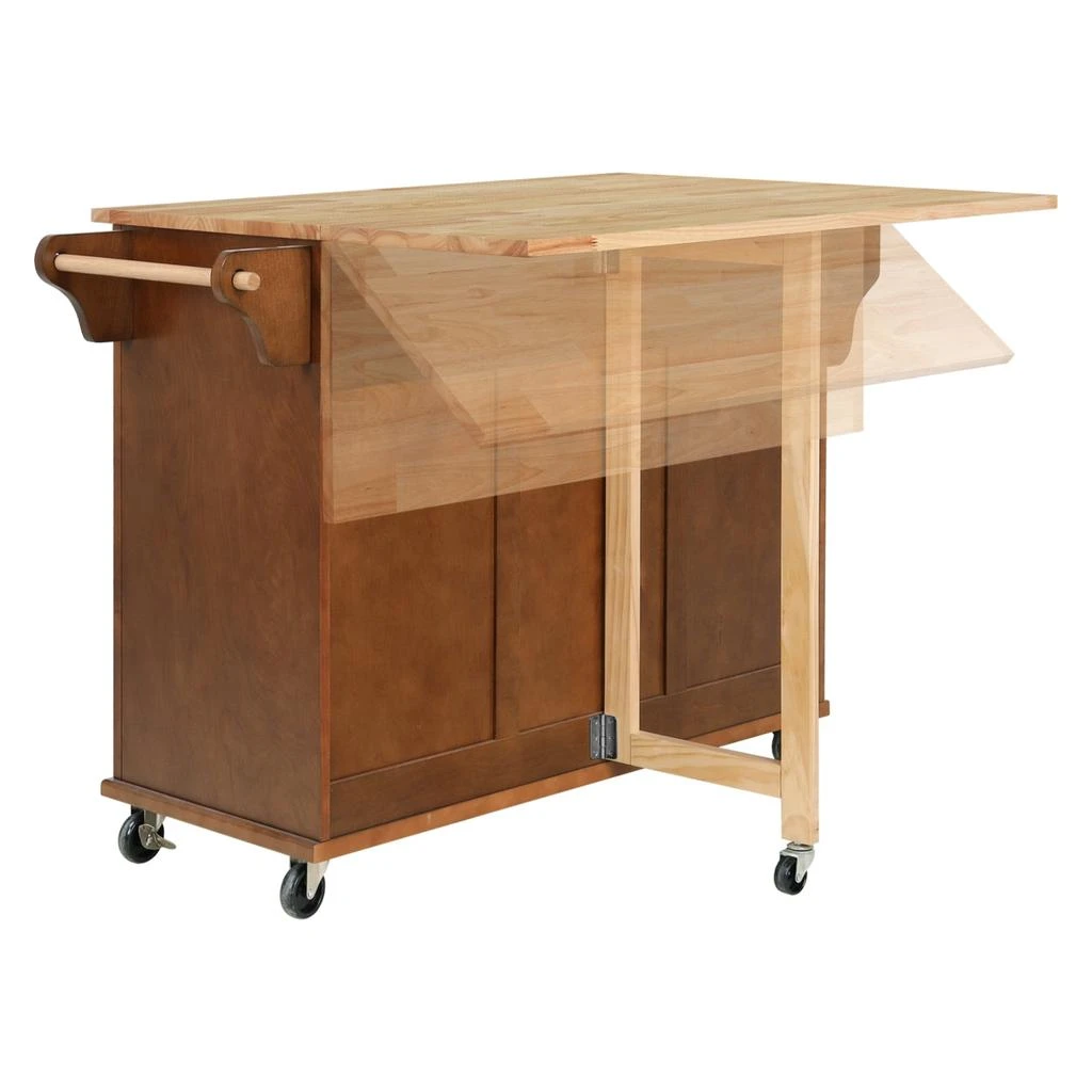 商品Simplie Fun|Cambridge Natural Wood Top Kitchen Island,价格¥3967,第2张图片详细描述