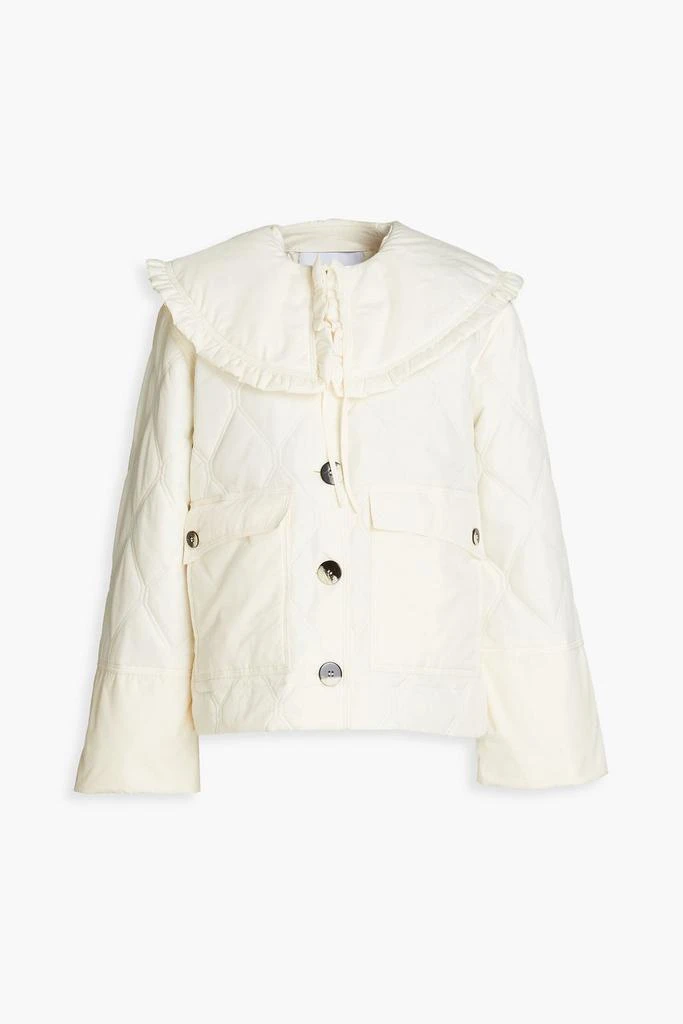 商品Ganni|Ruffled quilted shell jacket,价格¥896,第1张图片