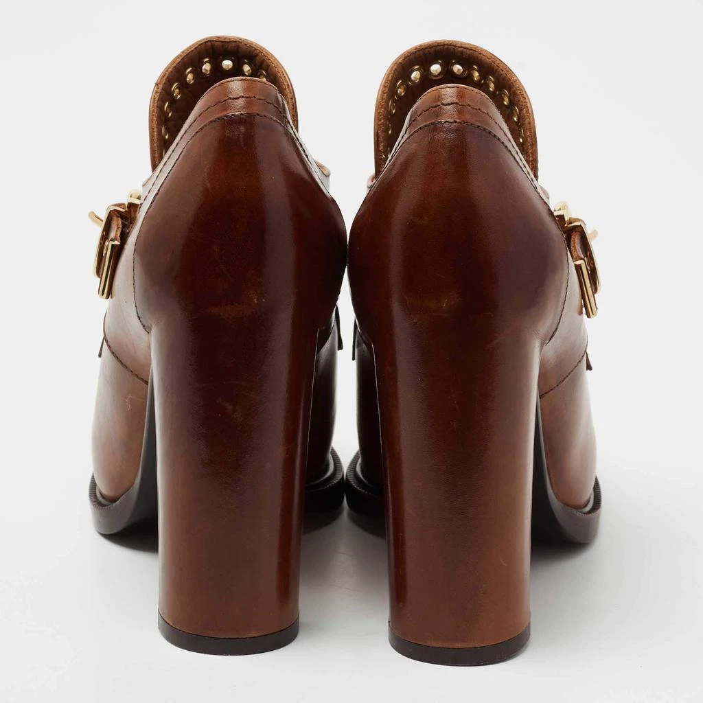 商品Salvatore Ferragamo|Salvatore Ferragamo Brown Leather Nevers Boots Size 39,价格¥3823,第5张图片详细描述