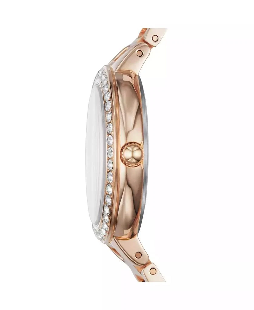 商品Fossil|Women's Karli Three Hand Rose Gold Stainless Steel Watch 34mm,价格¥562,第2张图片详细描述