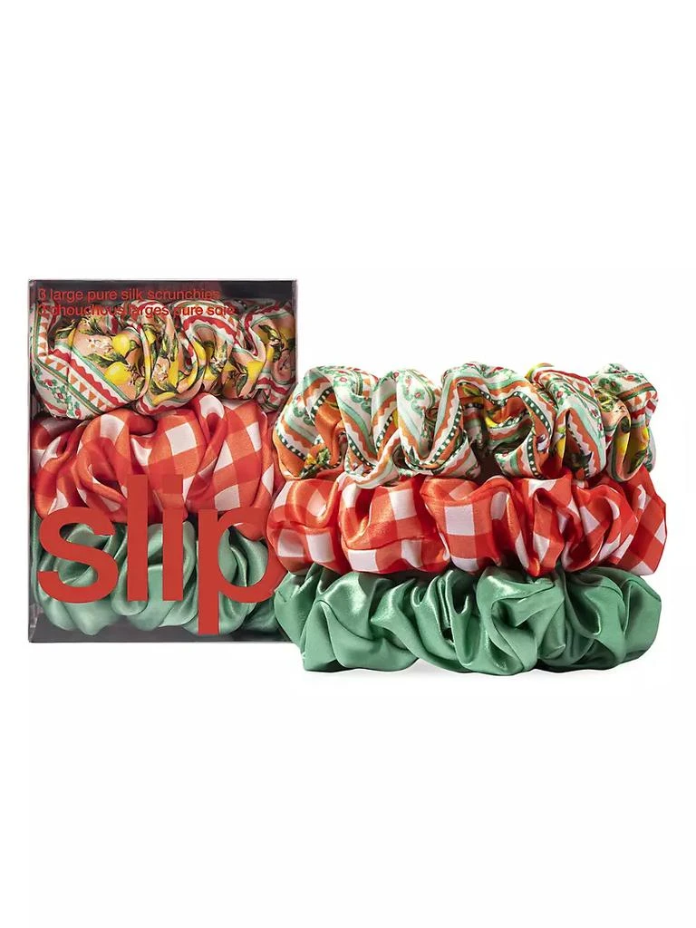 商品Slip|Slip Pure Silk 3-Piece Large Scrunchies Set,价格¥288,第1张图片