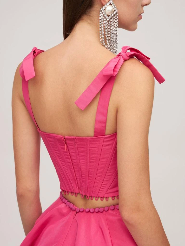 商品PRABAL GURUNG|Silk Faille Corset Top W/ Knots,价格¥14790,第2张图片详细描述