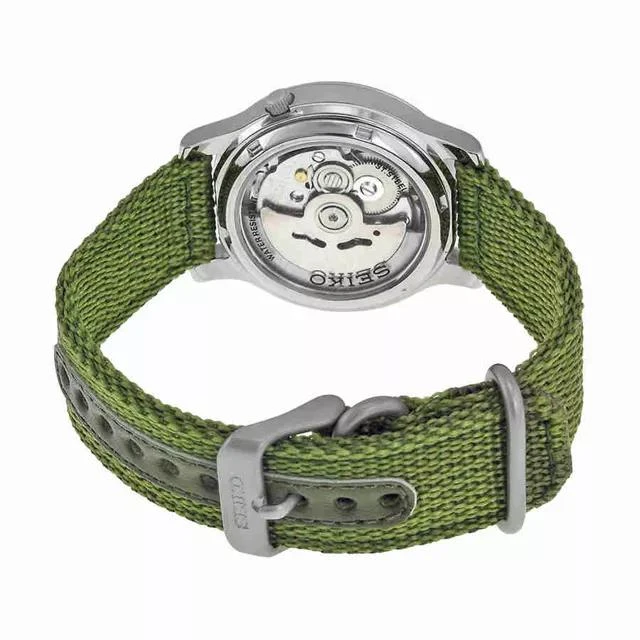 商品Seiko|Seiko 5 Green Dial Green Canvas Men's Watch SNK805,价格¥933,第3张图片详细描述