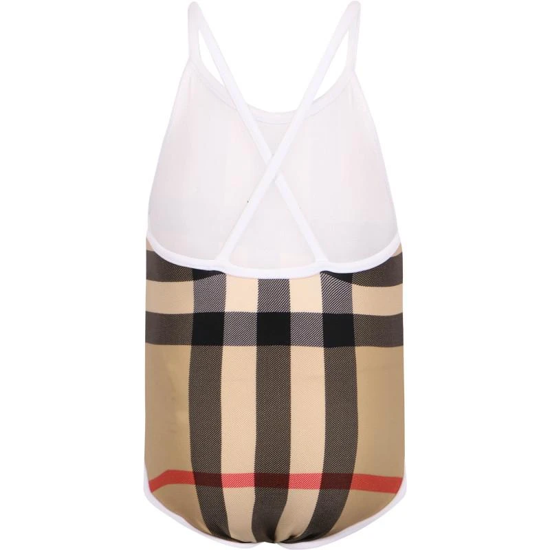 商品Burberry|Iconic checkers one piece swimsuit in beige,价格¥2939,第2张图片详细描述