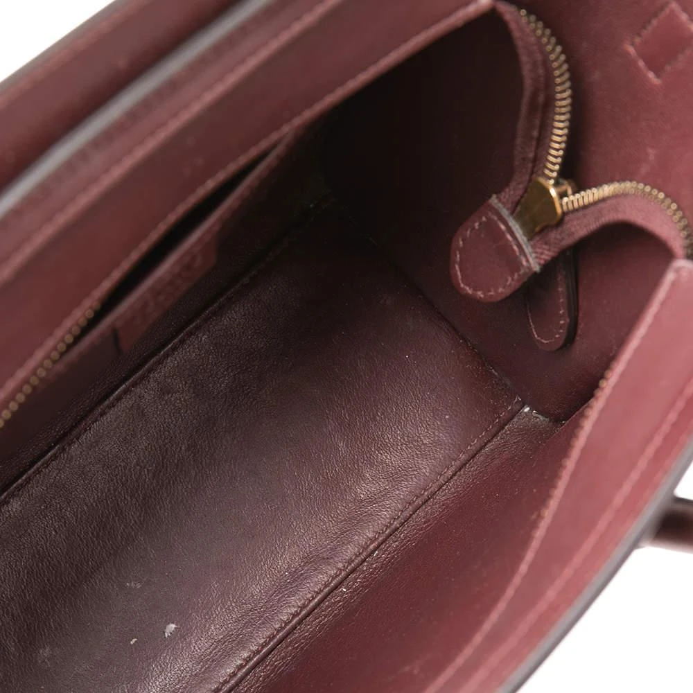 Celine Burgundy Leather Nano Luggage Tote 商品