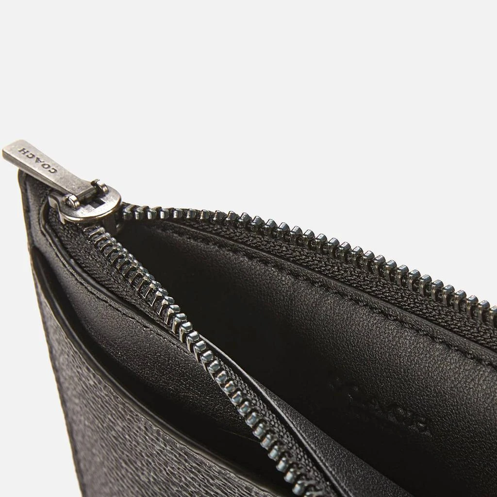 商品Coach|Coach Men's Zip Card Case In Signature Canvas - Charcoal,价格¥913,第3张图片详细描述