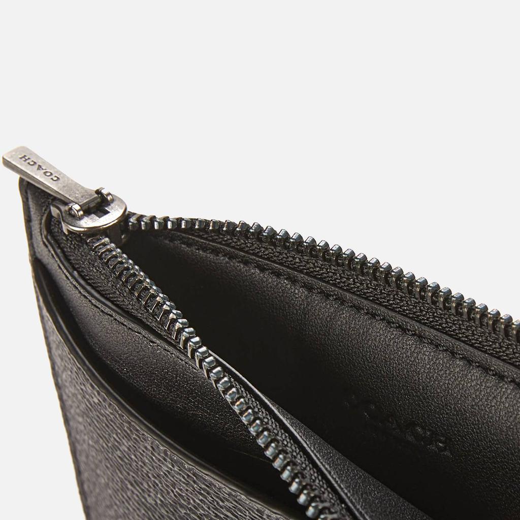 商品Coach|Coach Men's Zip Card Case In Signature Canvas - Charcoal,价格¥880,第5张图片详细描述