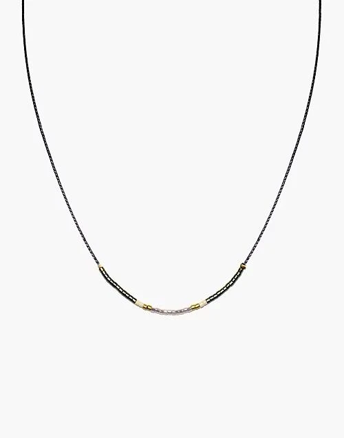 商品Madewell|Cast of Stones Beaded Intention Necklace in Patina and Pink,价格¥188,第1张图片详细描述